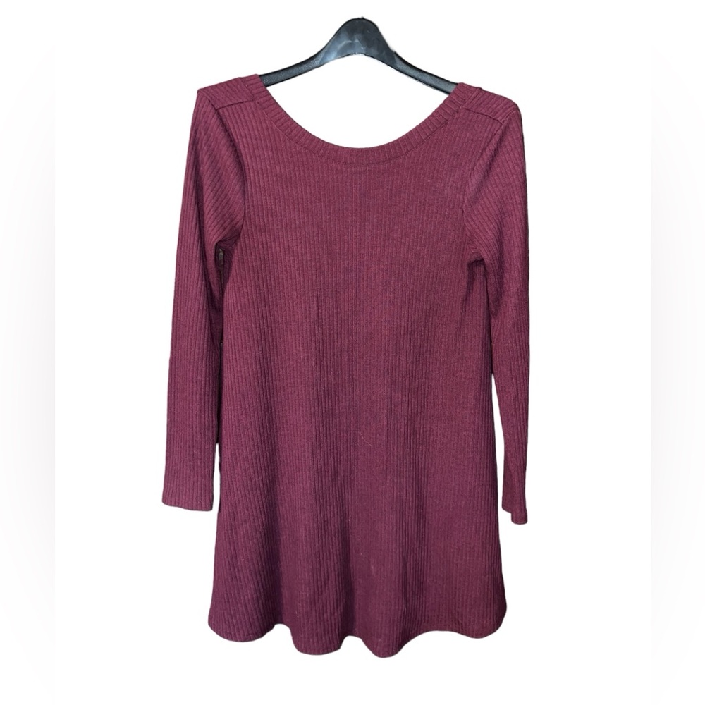 One Clothing Burgundy Long Sleeve Dress Women’s Small